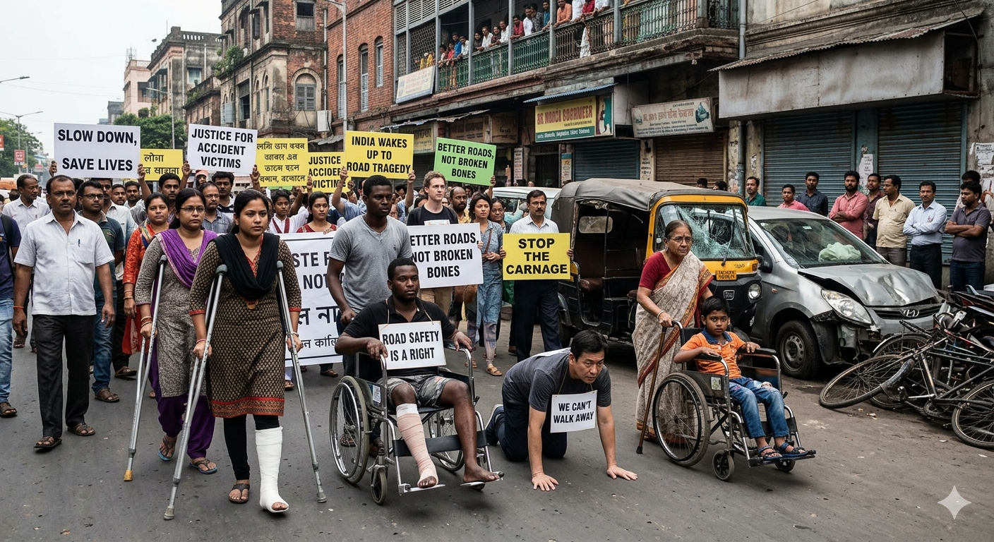 Citizens Protest Against Rampant Street Injuries