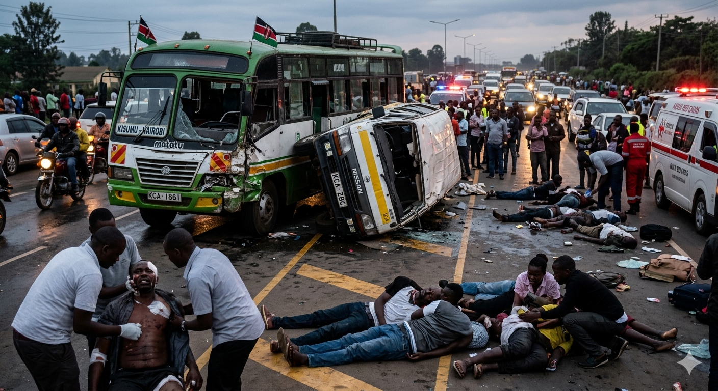 Emergency First Responders Attend a Grim Crash Scene
